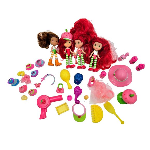 Strawberry Shortcake Mini Dolls 3” Hasbro Lot Figures And Accessories Be… - Picture 1 of 8